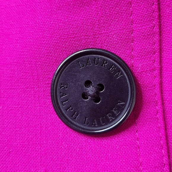 Lauren Ralph Lauren Jacket Women Size 2 Purple Fuchsia Double Breasted - Picture 5 of 12